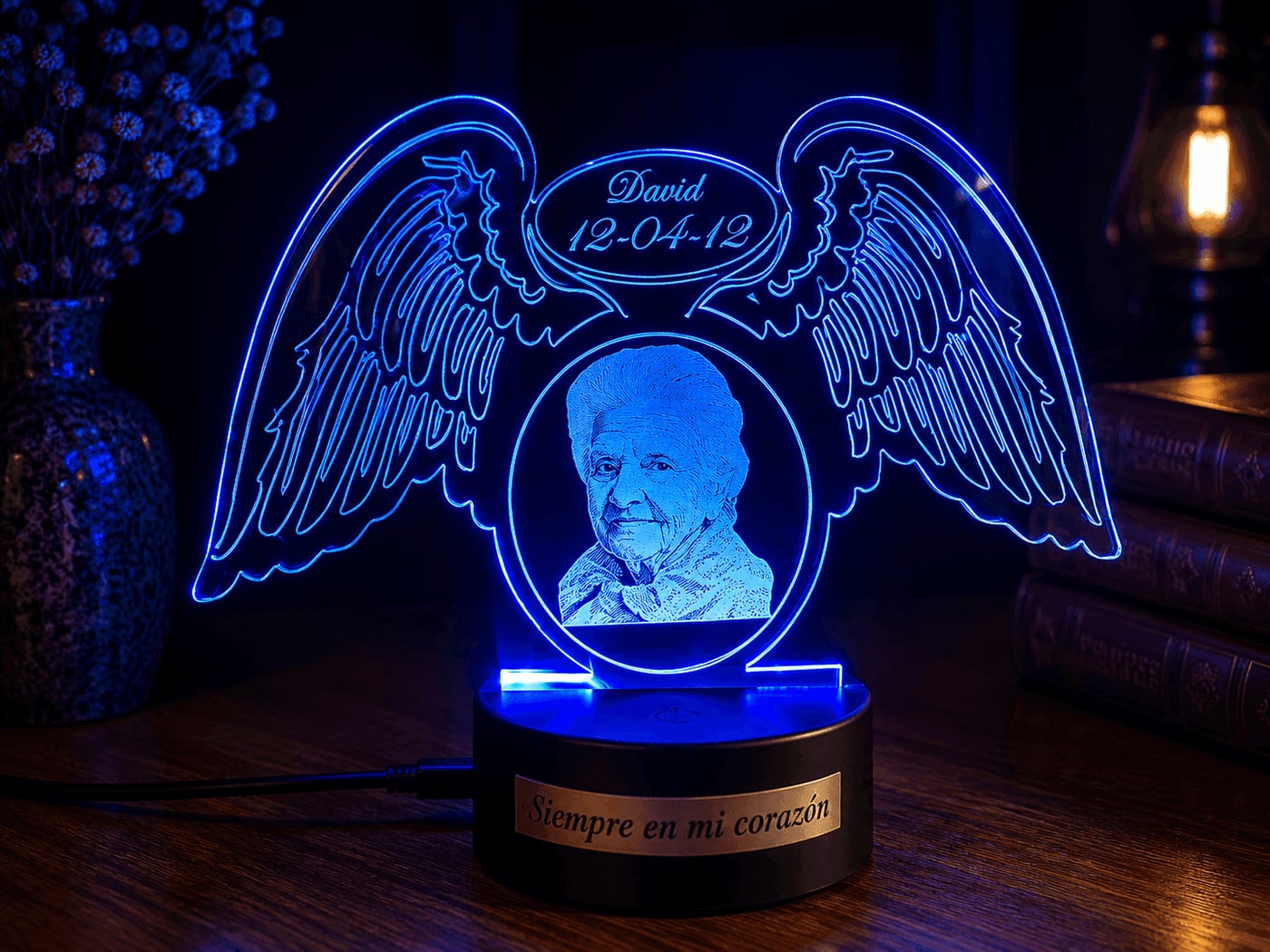 2001-Lámpara LED Personalizada – Alas de Angel 1179