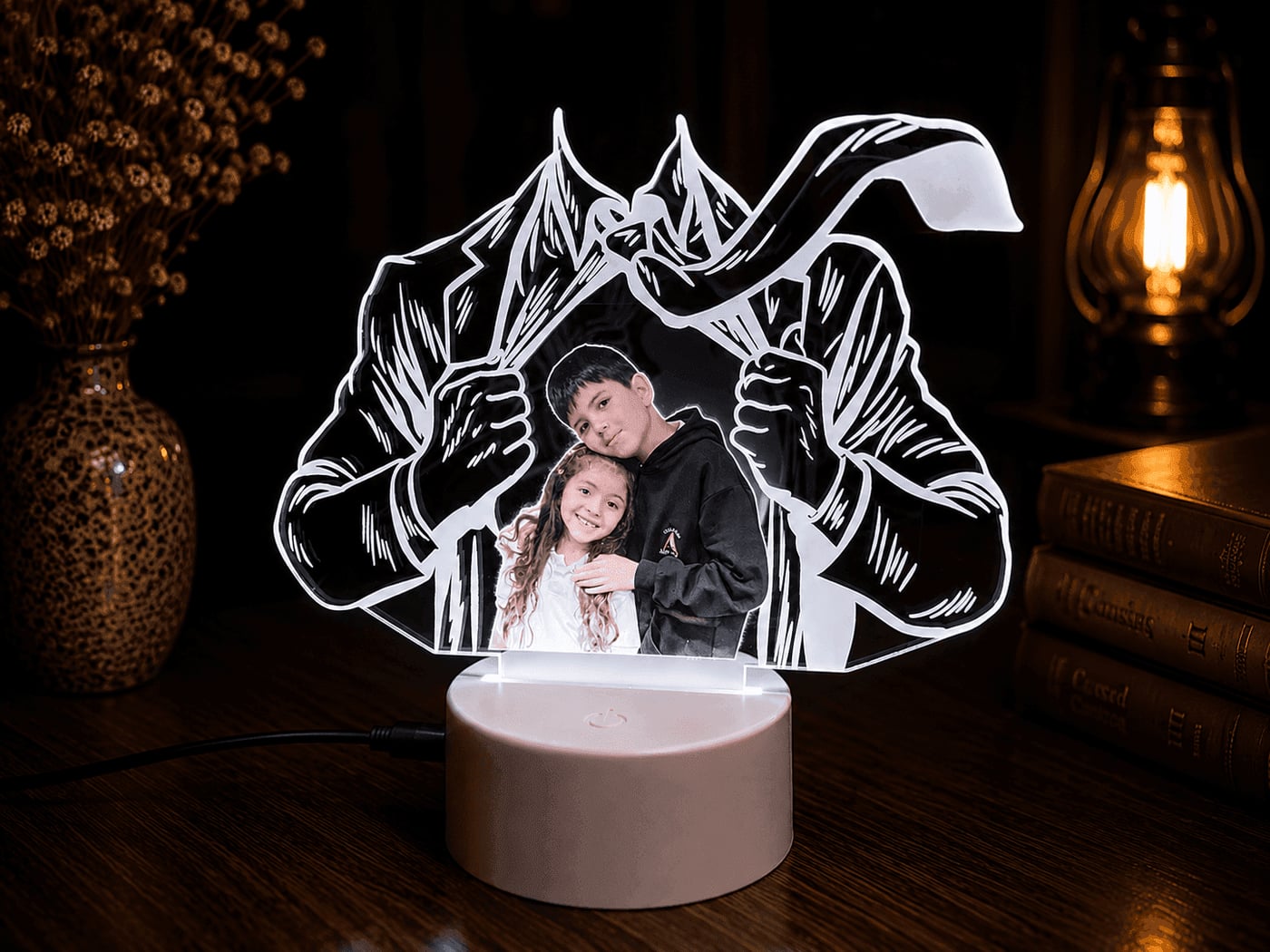 2007-Lámpara LED Personalizada – Papá Superhéroe 1181