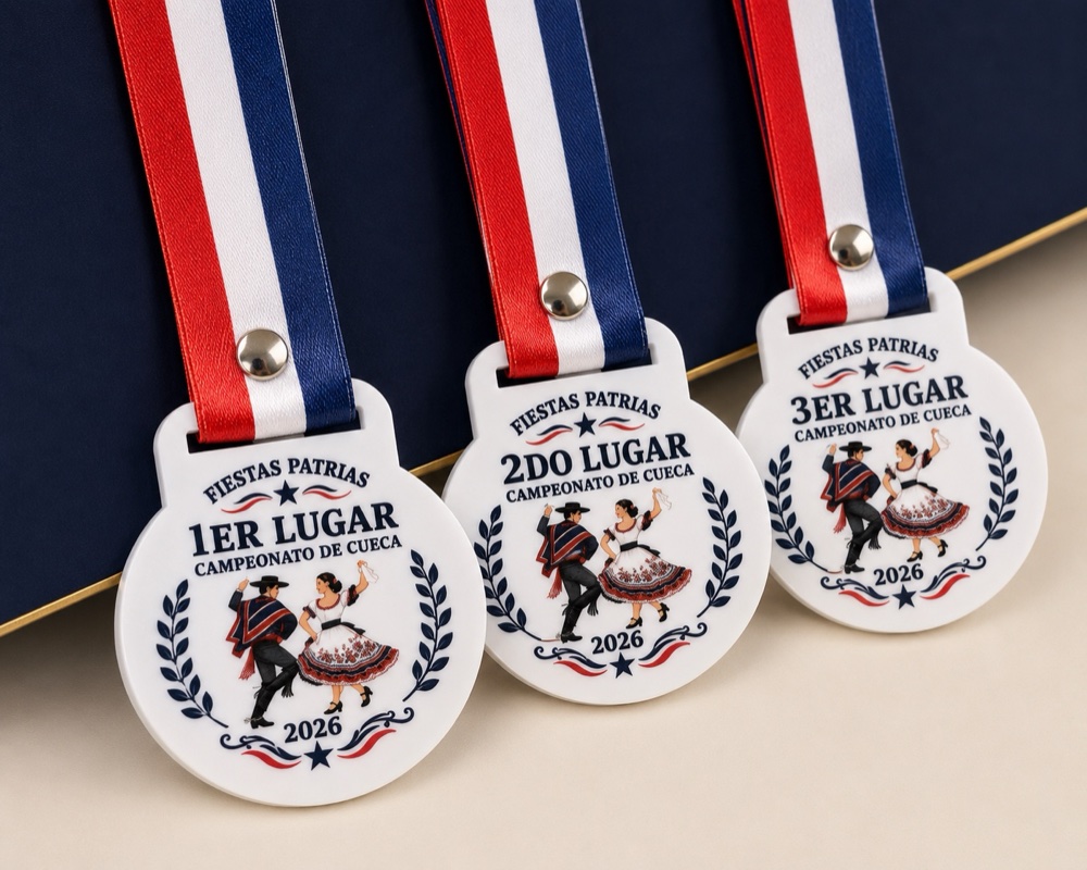 Pack 3 Medallas Campeonato de Cueca